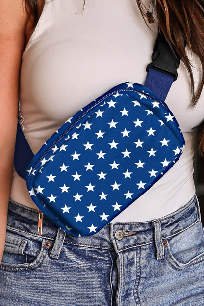 Bolso bandolera nylon con estrellas ideal para eventos patrióticos - Carmen Modas - Bags