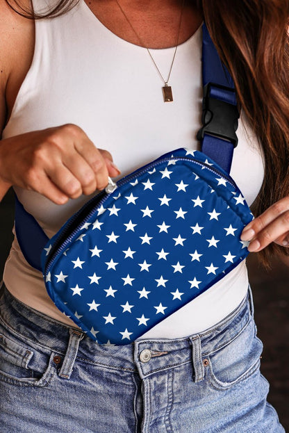 Bolso bandolera nylon con estrellas ideal para eventos patrióticos - Carmen Modas - Bags