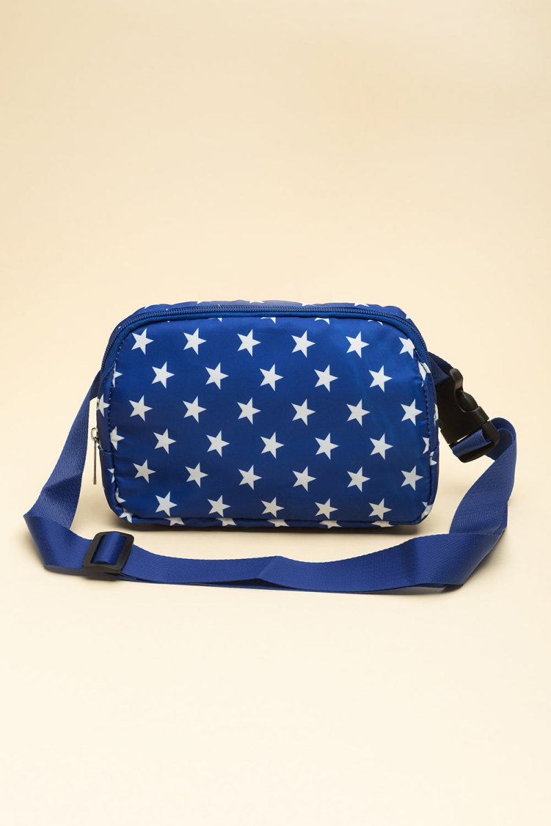 Bolso bandolera nylon con estrellas ideal para eventos patrióticos - Carmen Modas - Bags