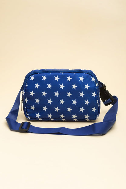 Bolso bandolera nylon con estrellas ideal para eventos patrióticos - Carmen Modas - Bags