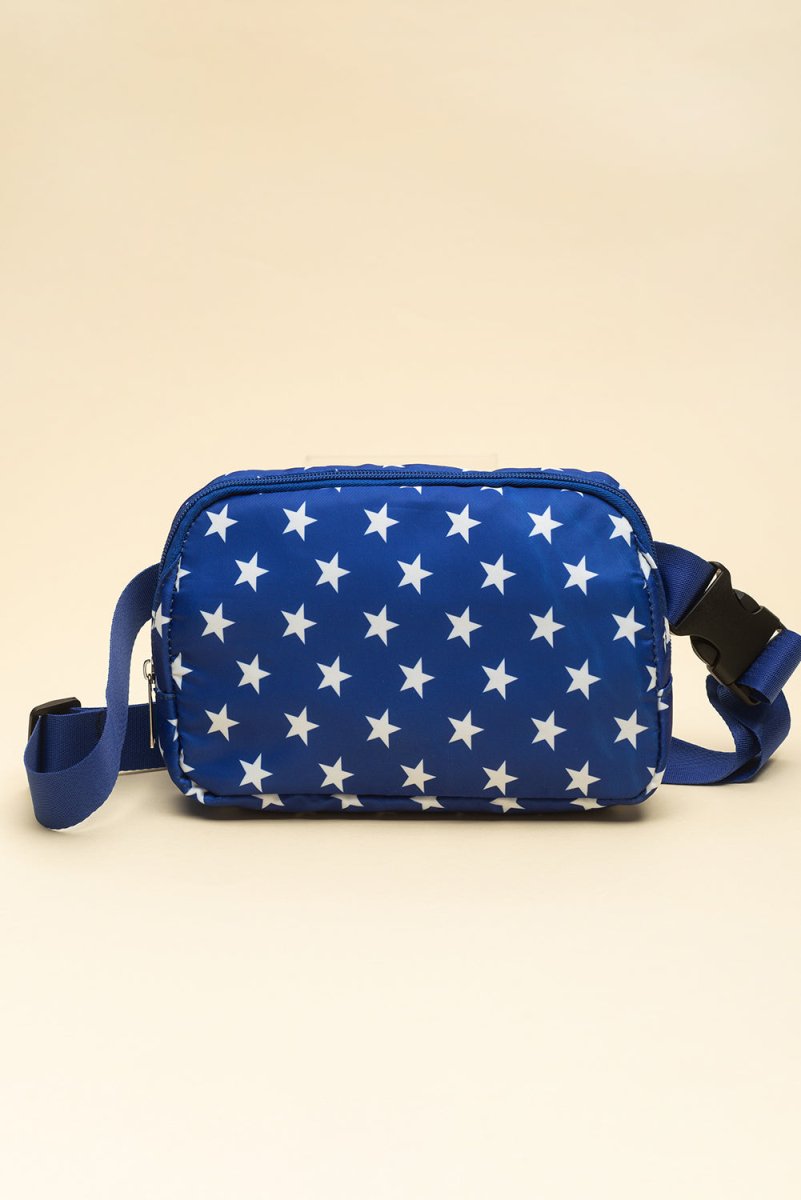 Bolso bandolera nylon con estrellas ideal para eventos patrióticos - Carmen Modas - Bags