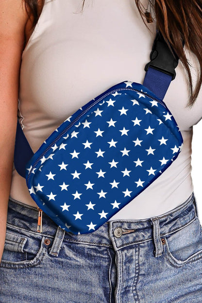 Bolso bandolera nylon con estrellas ideal para eventos patrióticos - Carmen Modas - Bags