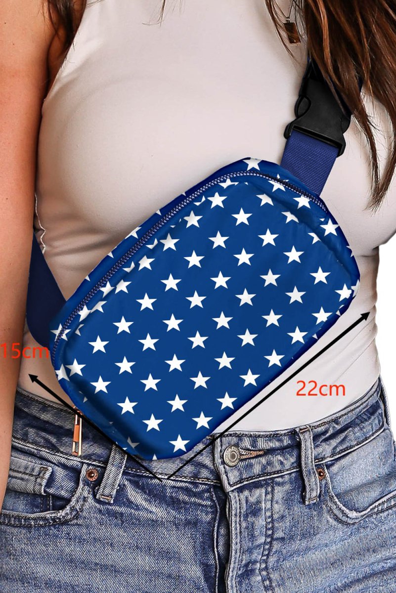Bolso bandolera nylon con estrellas ideal para eventos patrióticos - Carmen Modas - Bags