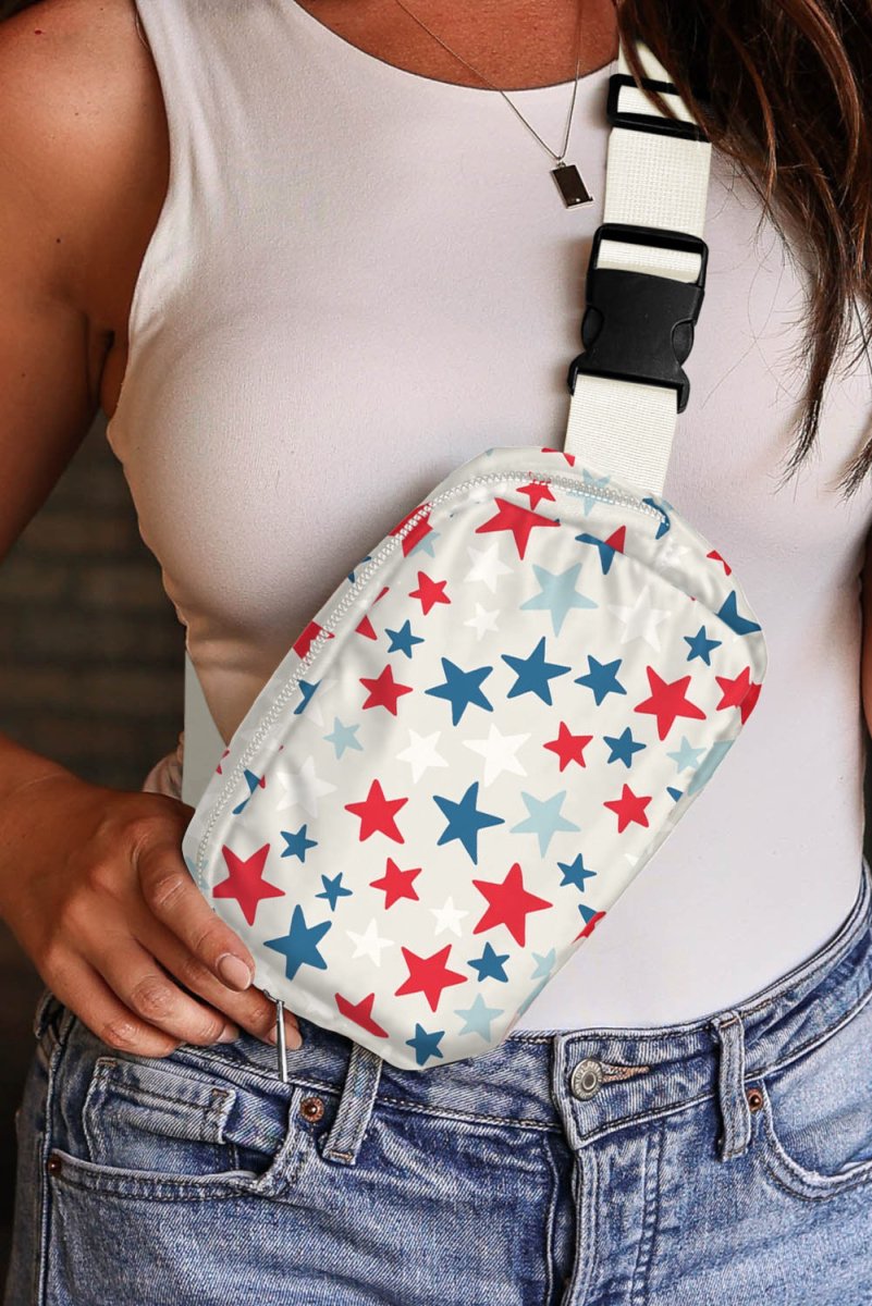 Bolso cruzado estampado estrella de nylon para celebraciones - Carmen Modas - Bags