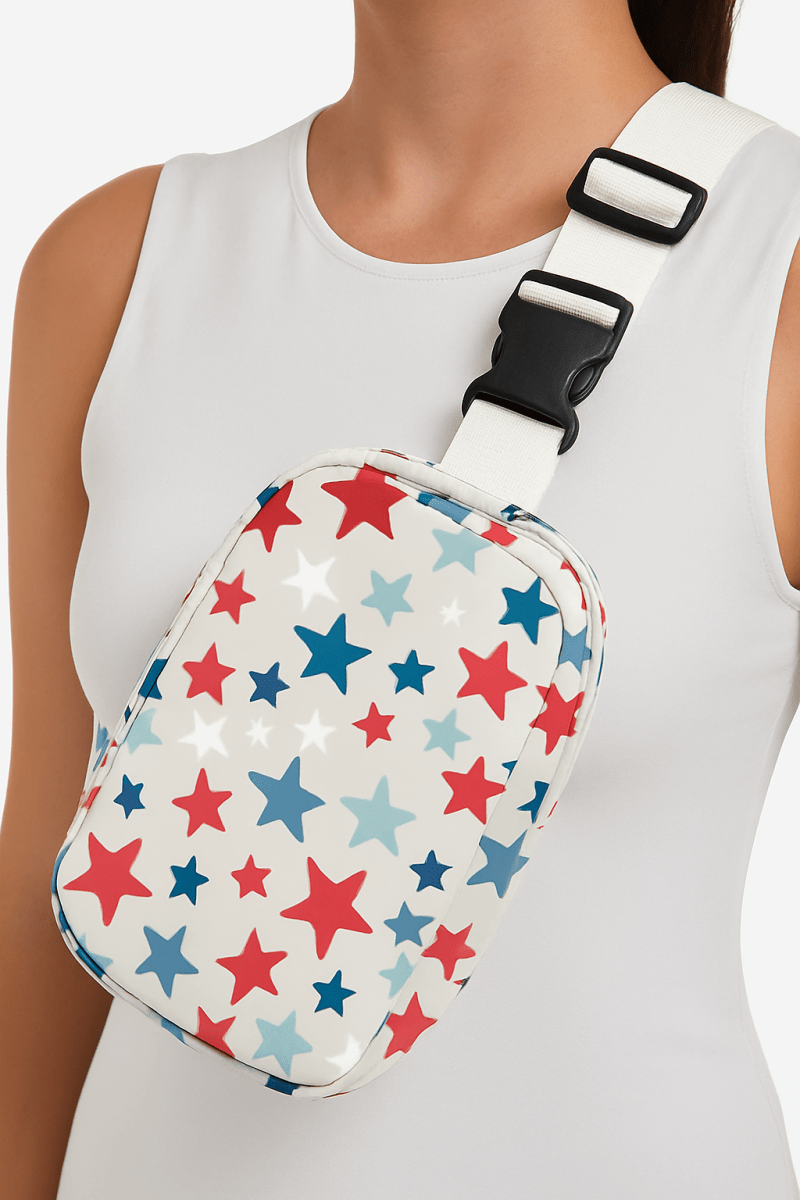 Bolso cruzado estampado estrella de nylon para celebraciones - Carmen Modas - Bags
