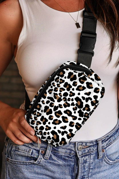 Bolso cruzado nylon estampado animal multibolsillos - Carmen Modas - Bags