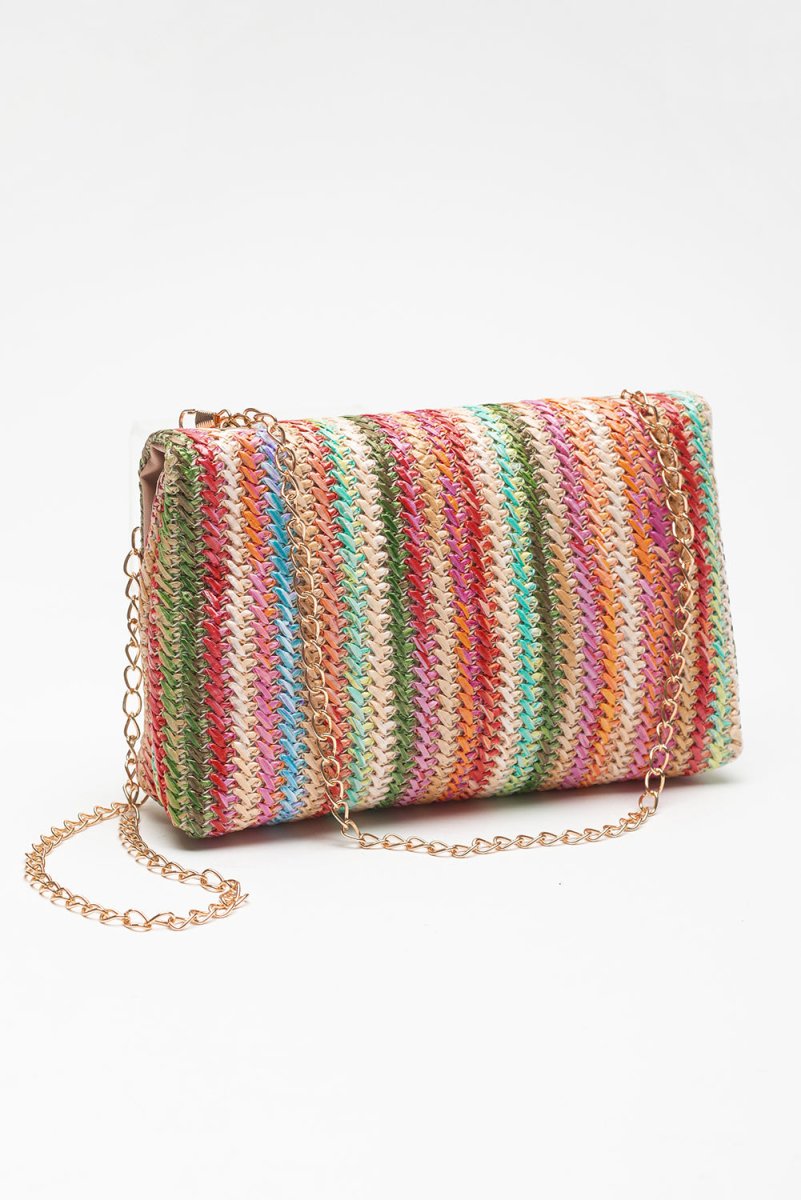 Bolso hombro bohemio paja cadena dorada verano - Carmen Modas - Bags
