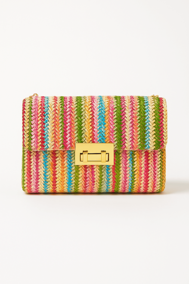 Bolso hombro bohemio paja cadena dorada verano - Carmen Modas - Bags