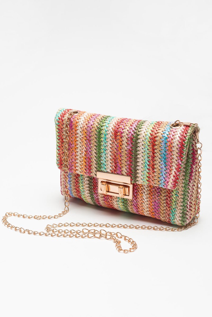 Bolso hombro bohemio paja cadena dorada verano - Carmen Modas - Bags