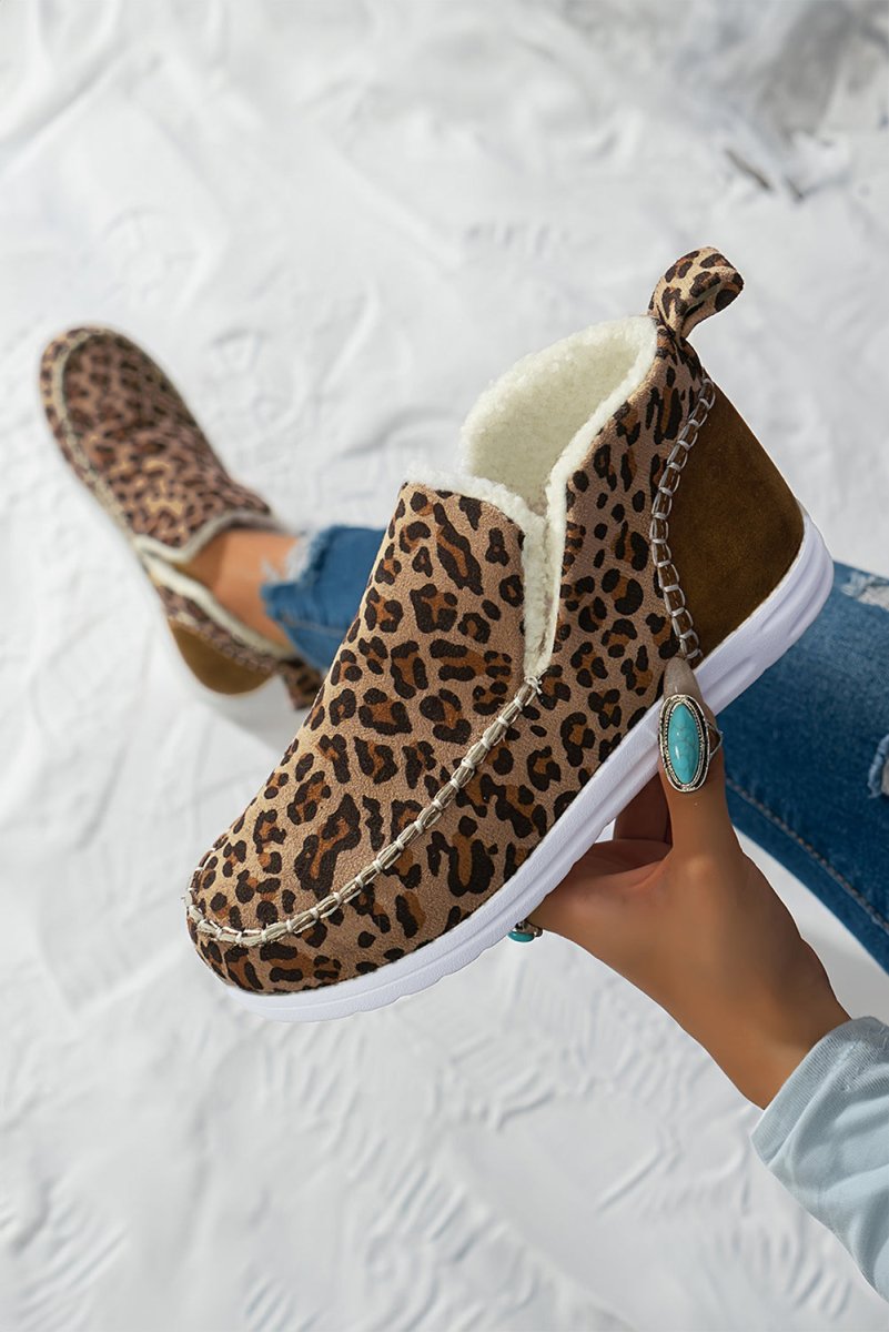Botas de Invierno Mujer Estampado Leopardo y Forro Polar - Carmen Modas - Boots