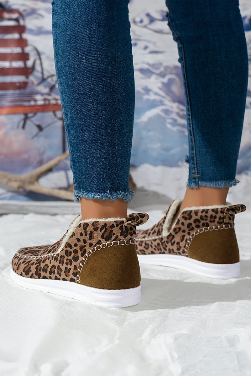 Botas de Invierno Mujer Estampado Leopardo y Forro Polar - Carmen Modas - Boots