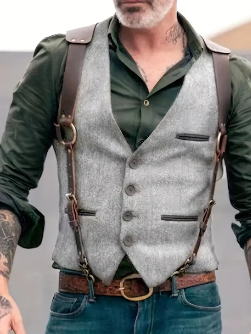 Chaleco Vintage de Hombre | Cuello en V