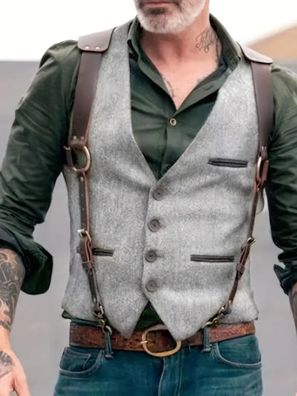 Chaleco Vintage de Hombre | Cuello en V