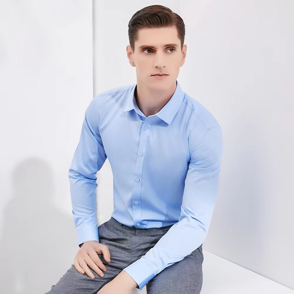 Camisa formal de negocios de manga larga para hombre - Carmen Modas - Shirts & Tops