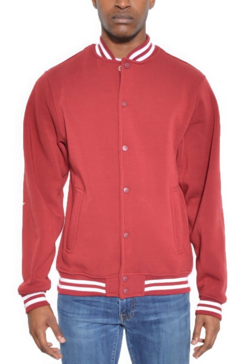 Chaqueta Varsity de Fleece con Botones para Hombre: Calidad y Estilo - Carmen Modas - Jacket