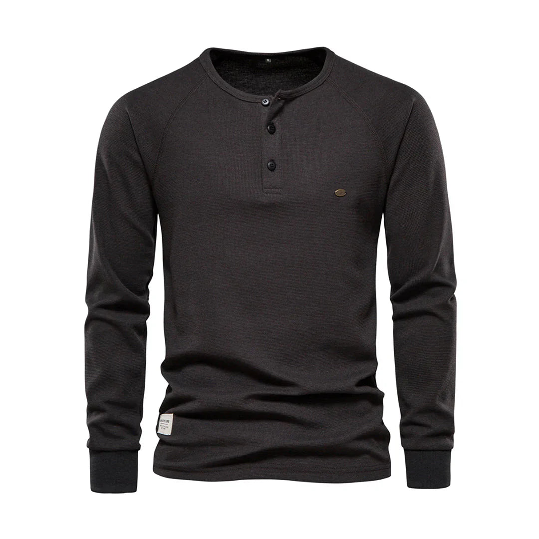 Camiseta Henley de Hombre | Manga Larga