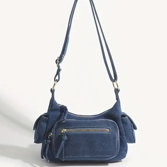 Reese | Bolso cruzado vaquero retro - Carmen Modas Azul oscuro