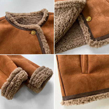 Chaqueta corta para mujer | Ribete de borreguito