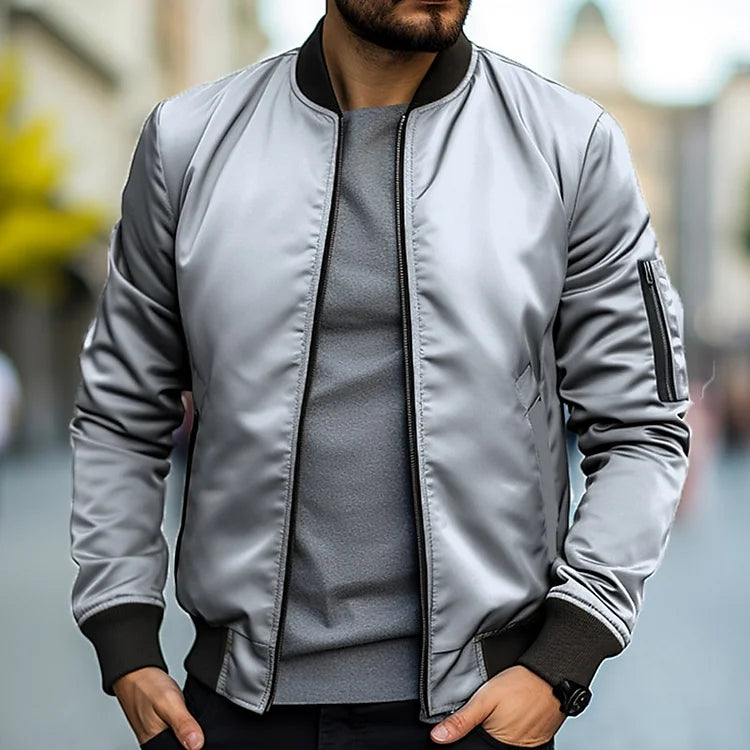 Chaqueta Bomber de Hombre | Bolsillo con Cremallera