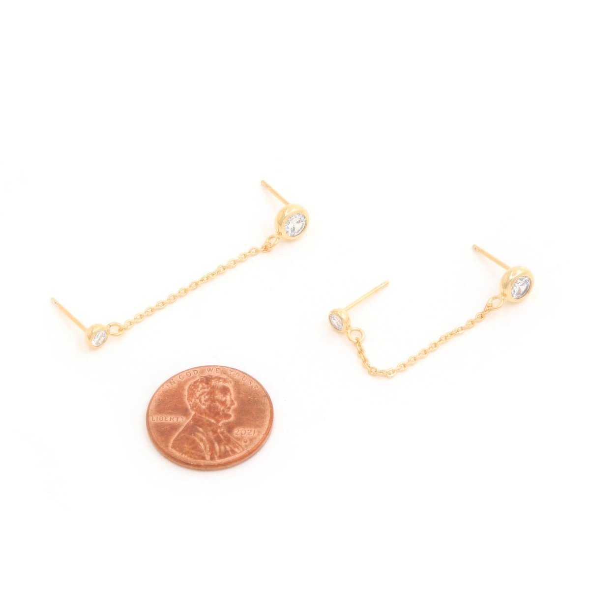 Elegantes Pendientes de Cadena Bañados en Oro 14K - Versátiles y Duraderos - Carmen Modas - Jewelry