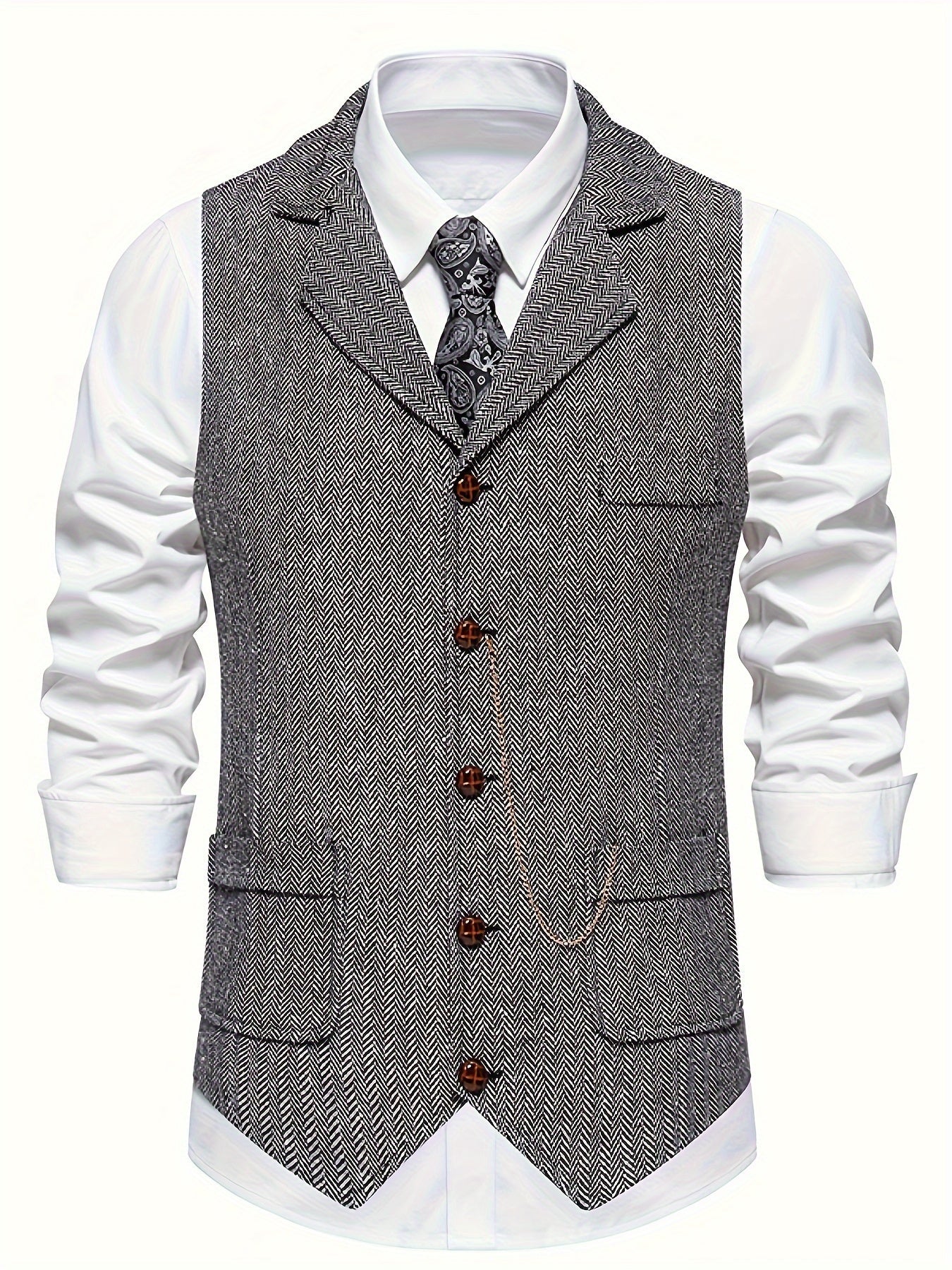 Chaleco Clásico Formal de Hombre | Abotonado