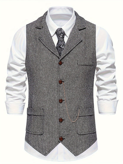 Chaleco Clásico Formal de Hombre | Abotonado