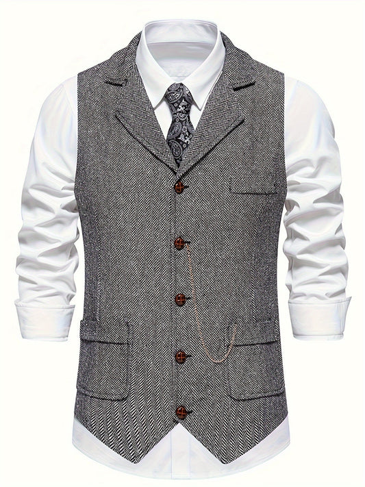 Chaleco Clásico Formal de Hombre | Abotonado