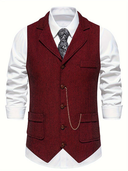 Chaleco Clásico Formal de Hombre | Abotonado