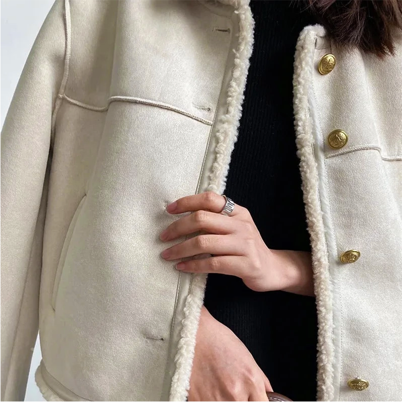 Chaqueta de Mujer con Botones y Ribete | Vintage