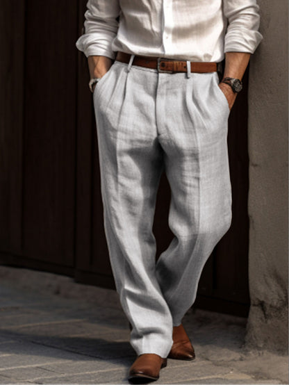 Pantalones Clásicos de Hombre | Cintura Plisada