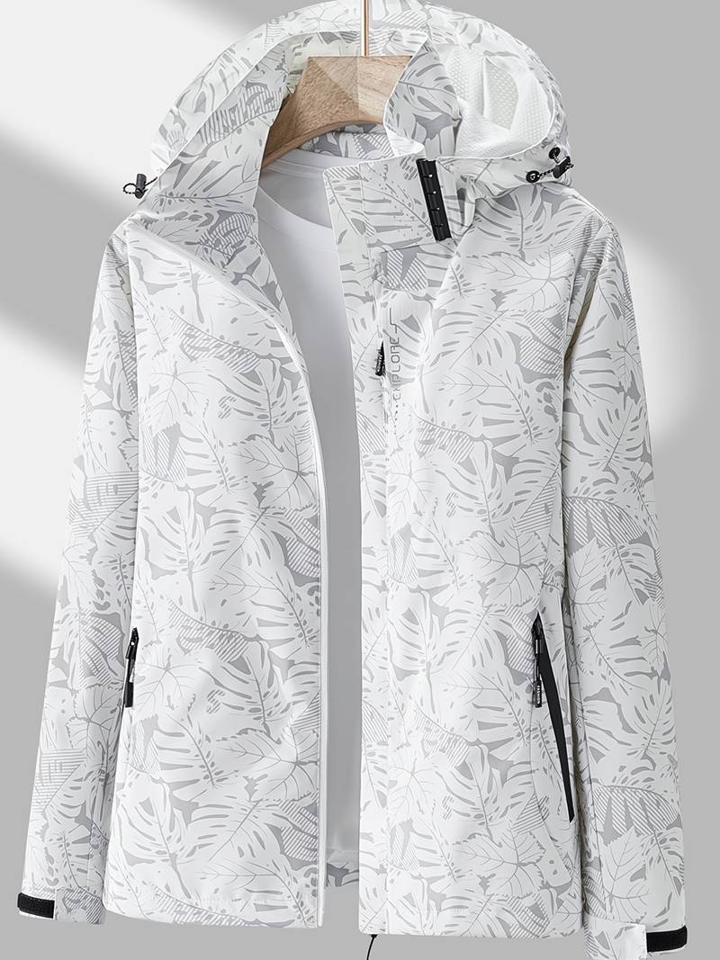 Chaqueta Técnica con Capucha de Hombre | Estampado