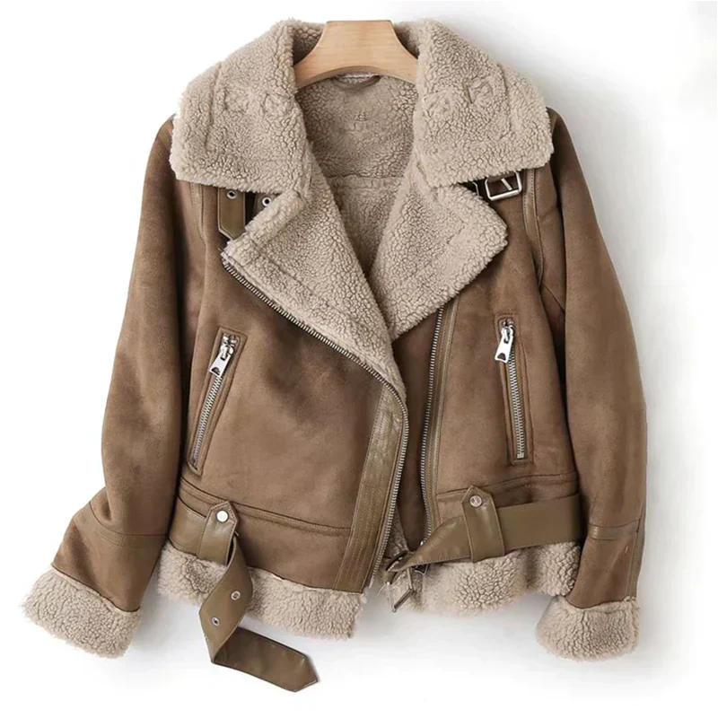 Chaqueta con forro para mujer | Ribete de borreguito