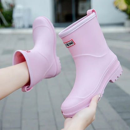 Botas de Lluvia de Mujer tipo Slip On | Altura al Tobillo