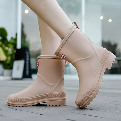 Botas de Lluvia de Mujer tipo Slip On | Altura al Tobillo