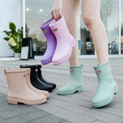 Botas de Lluvia de Mujer tipo Slip On | Altura al Tobillo