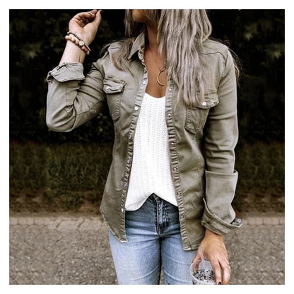 Sobrecamisa Casual de Mujer | Bolsillo en el Pecho