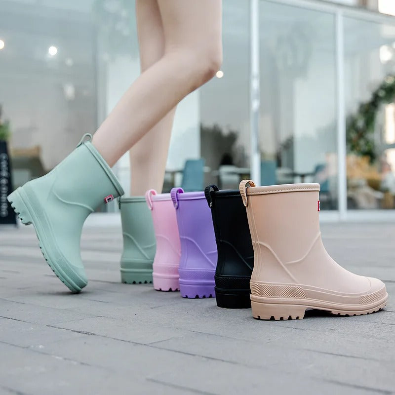 Botas de Lluvia de Mujer tipo Slip On | Altura al Tobillo