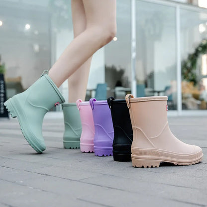 Botas de Lluvia de Mujer tipo Slip On | Altura al Tobillo