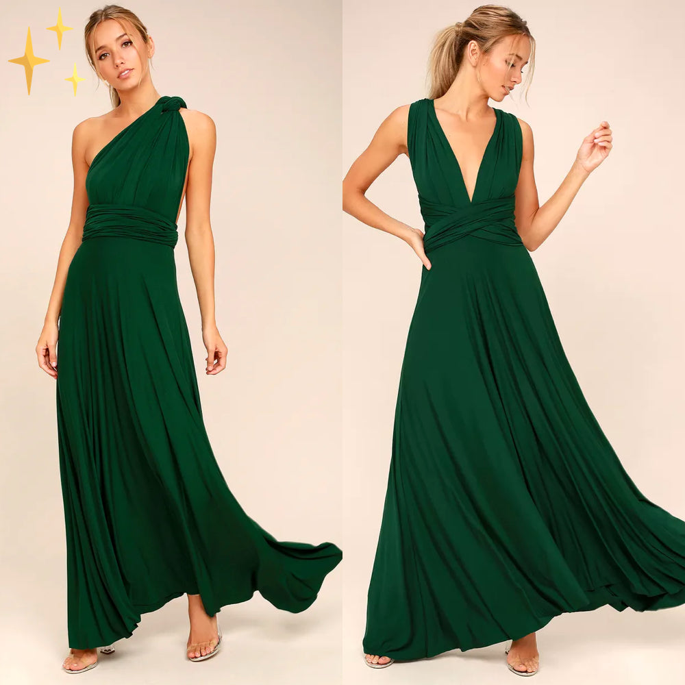 Vestido Largo de Mujer | Estilo Envolvente de Boda