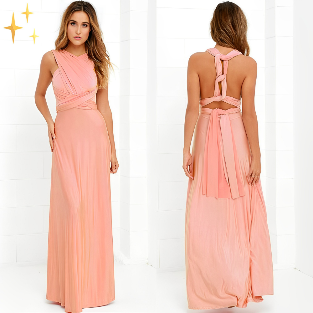 Vestido Largo de Mujer | Estilo Envolvente de Boda
