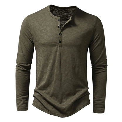Camisa Henley de Hombre | Manga Larga