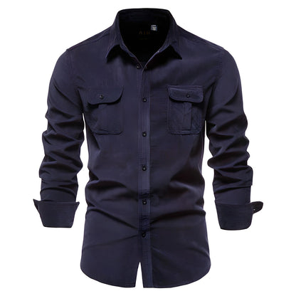 Camisa Casual de Hombre | Bolsillos en el Pecho