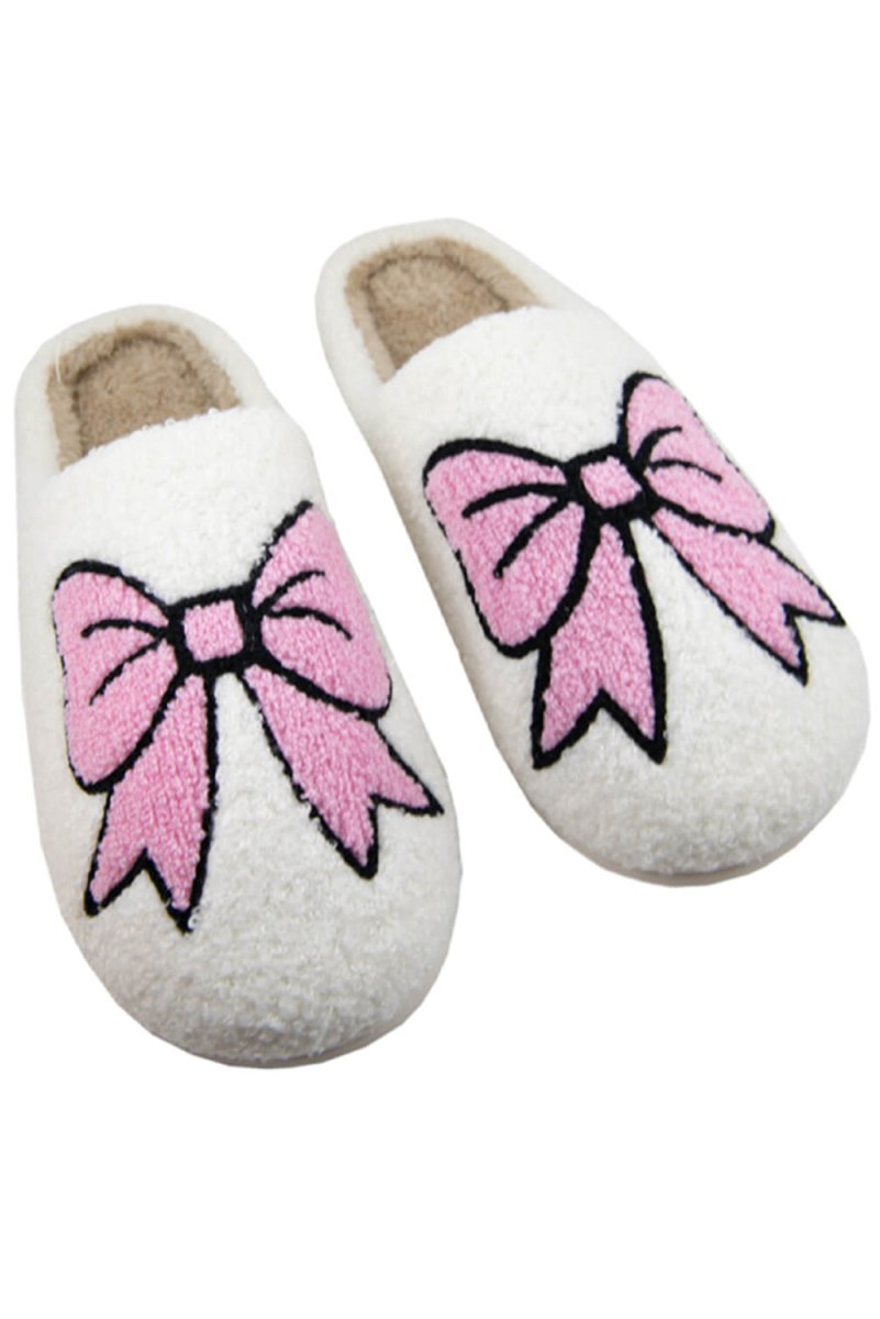 Pantuflas hogar invierno lazo peluche antideslizantes - Carmen Modas - Slides Shoes + Flip Flops