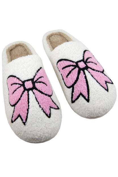 Pantuflas hogar invierno lazo peluche antideslizantes - Carmen Modas - Slides Shoes + Flip Flops
