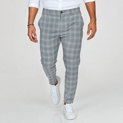Pantalones Ajustados de Hombre | Diseño a Cuadros