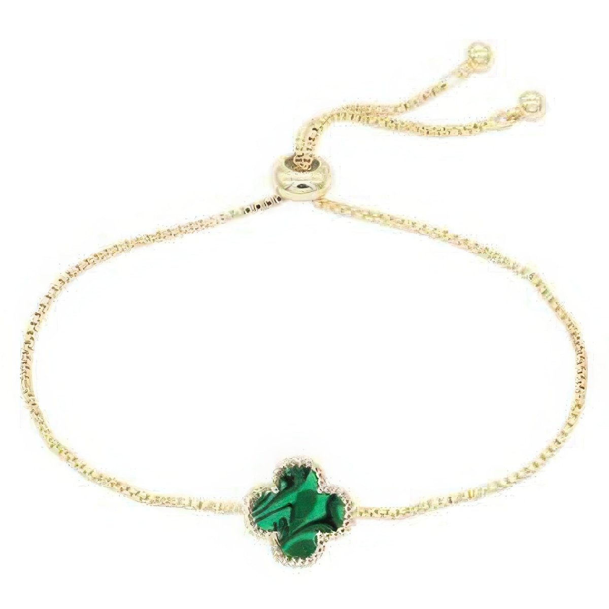 Pulsera Ajustable con Encanto de Trébol Metálico: Elegancia y Estilo - Carmen Modas - Jewelry