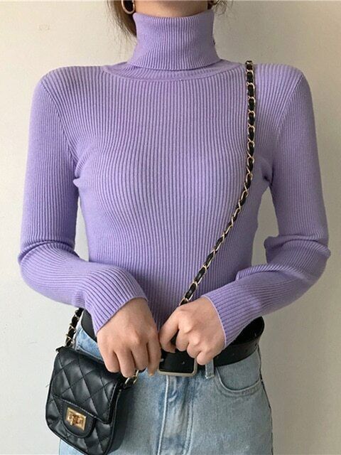 Suéter de Mujer de Cuello Alto | Corte Ajustado