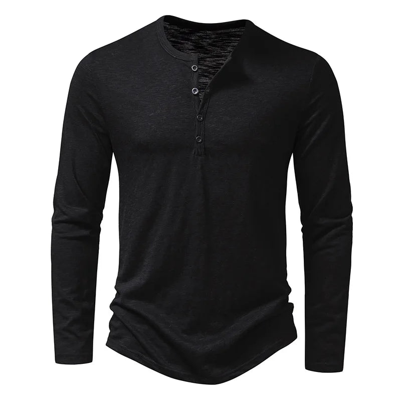 Camisa Henley de Hombre | Manga Larga