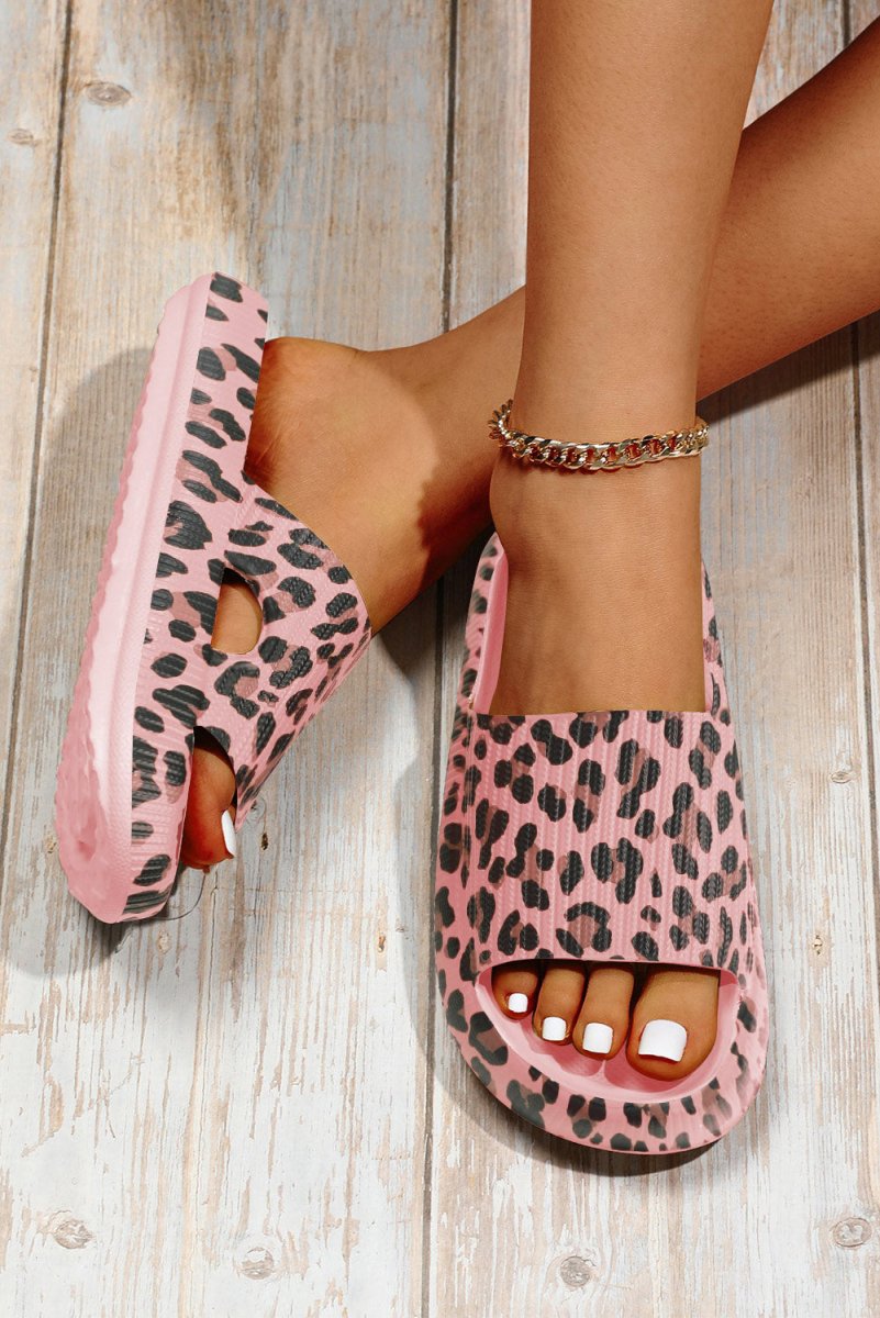 Sandalias Abiertas Planas con Estampado Animal Print Mujer - Carmen Modas - Slides Shoes + Flip Flops