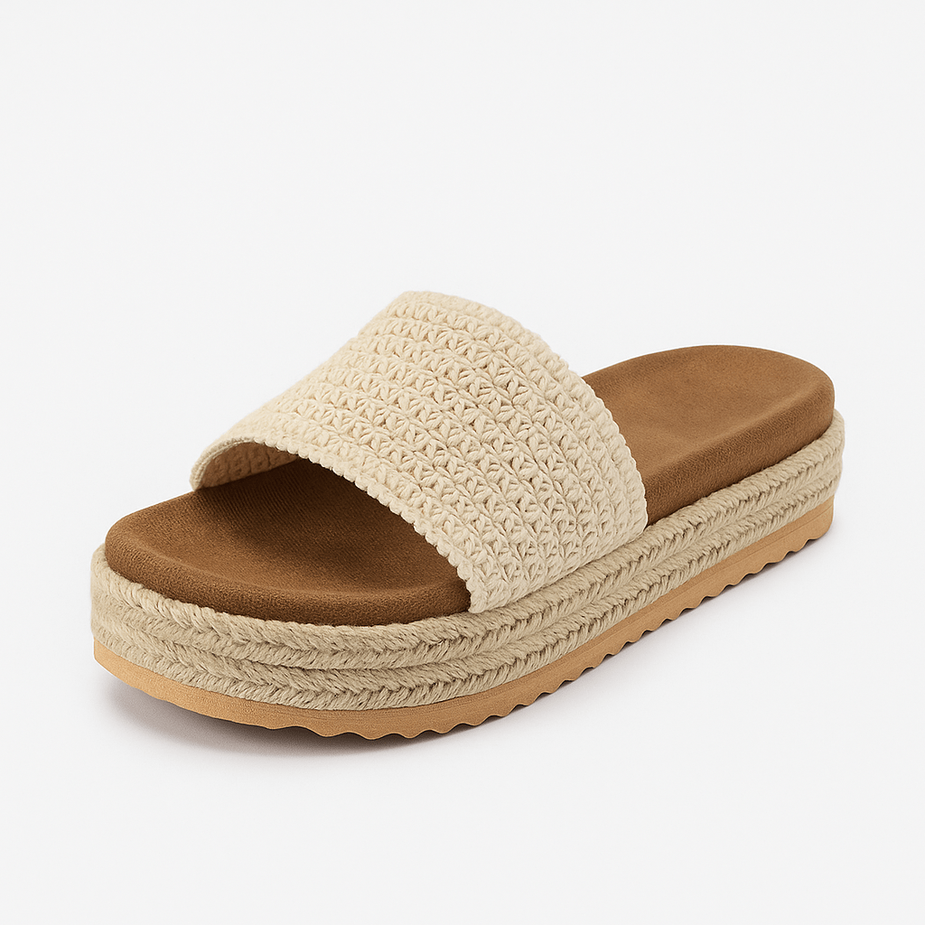 Sandalias con tacón en cuña, tejido antideslizante, estilo boho, para el verano. - Carmen Modas - Sneakers